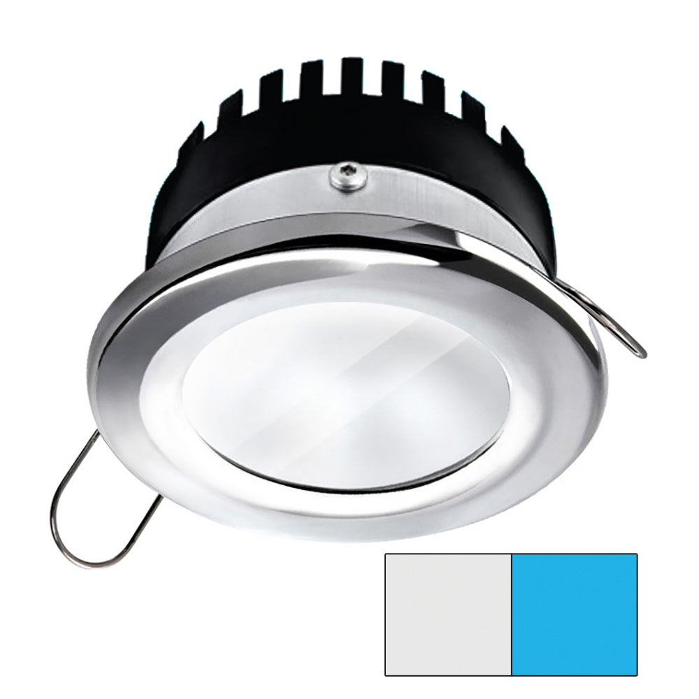 i2Systems Apeiron A506 6W Spring Mount Light - Round - Cool White and Blue - Polished Chrome Finish | SendIt Sailing