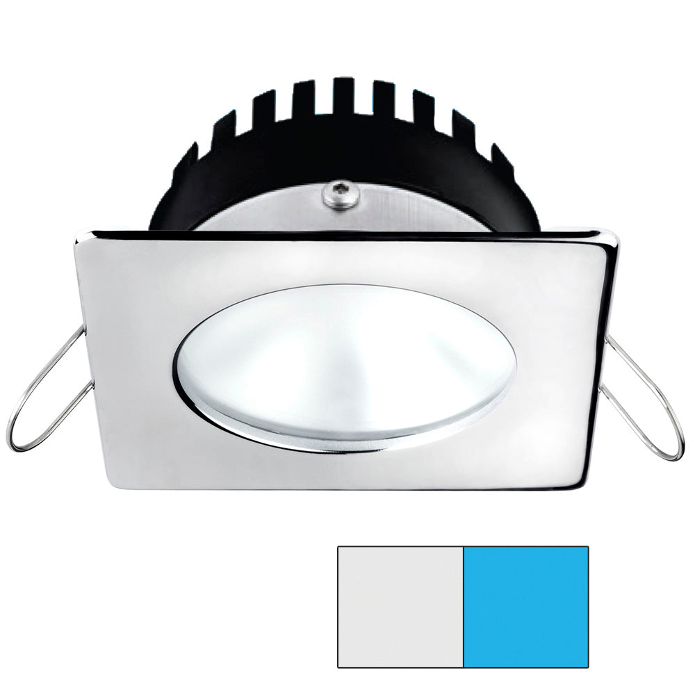 i2Systems Apeiron A506 6W Spring Mount Light - Square/Round - Cool White and Blue - Polished Chrome Finish | SendIt Sailing