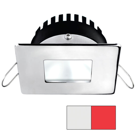 i2Systems Apeiron PRO A506 6W Spring Mount Light - Square/Square - Cool White and Red - Polished Chrome Finish | SendIt Sailing