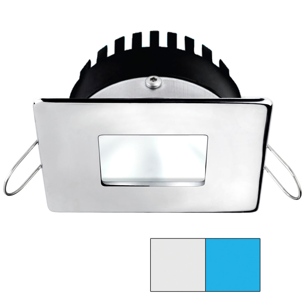 i2Systems Apeiron PRO A506 6W Spring Mount Light - Square/Square - Cool White and Blue - Polished Chrome Finish | SendIt Sailing