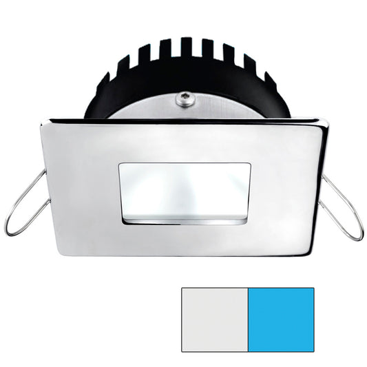 i2Systems Apeiron PRO A506 6W Spring Mount Light - Square/Square - Cool White and Blue - Polished Chrome Finish | SendIt Sailing