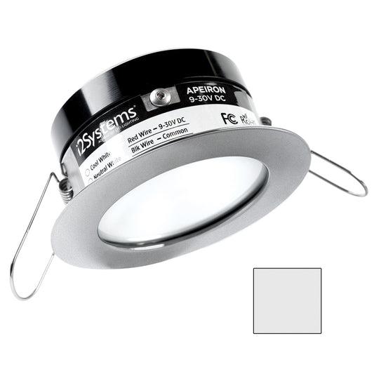 i2Systems Apeiron PRO A503 - 3W Spring Mount Light - Round - Cool White - Brushed Nickel Finish | SendIt Sailing