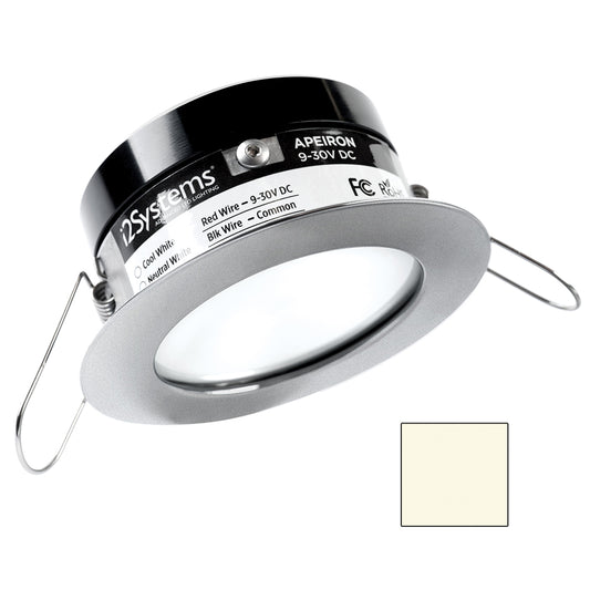 i2Systems Apeiron PRO A503 - 3W Spring Mount Light - Round - Neutral White - Brushed Nickel Finish | SendIt Sailing