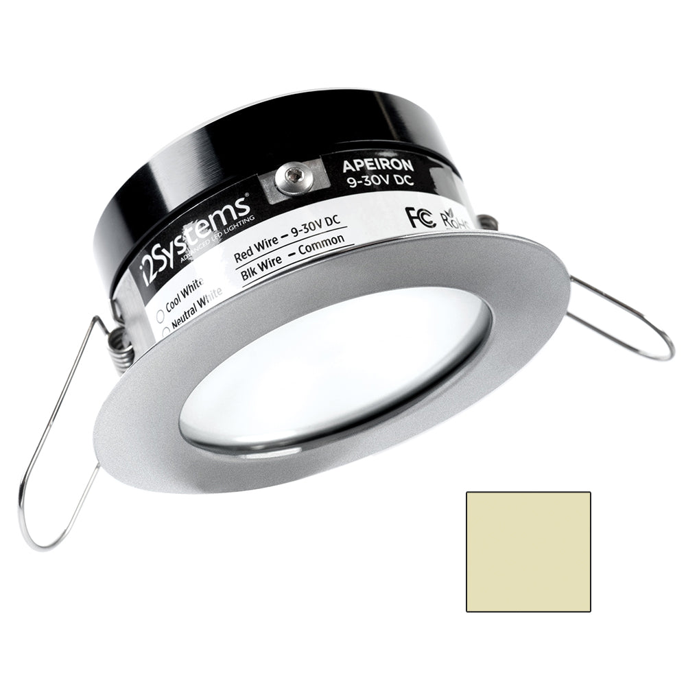 i2Systems Apeiron PRO A503 - 3W Spring Mount Light - Round - Warm White - Brushed Nickel Finish | SendIt Sailing