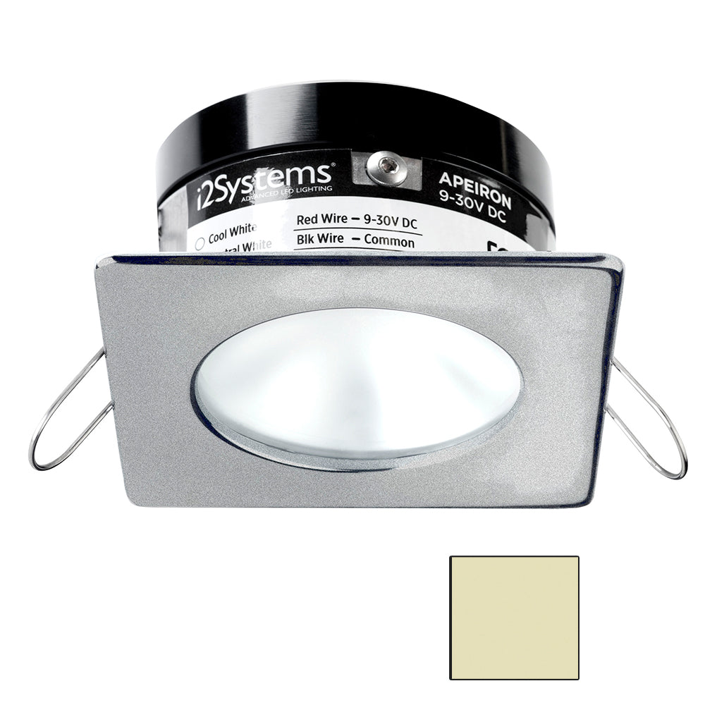 i2Systems Apeiron PRO A503 - 3W Spring Mount Light - Square/Round - Warm White - Brushed Nickel Finish | SendIt Sailing