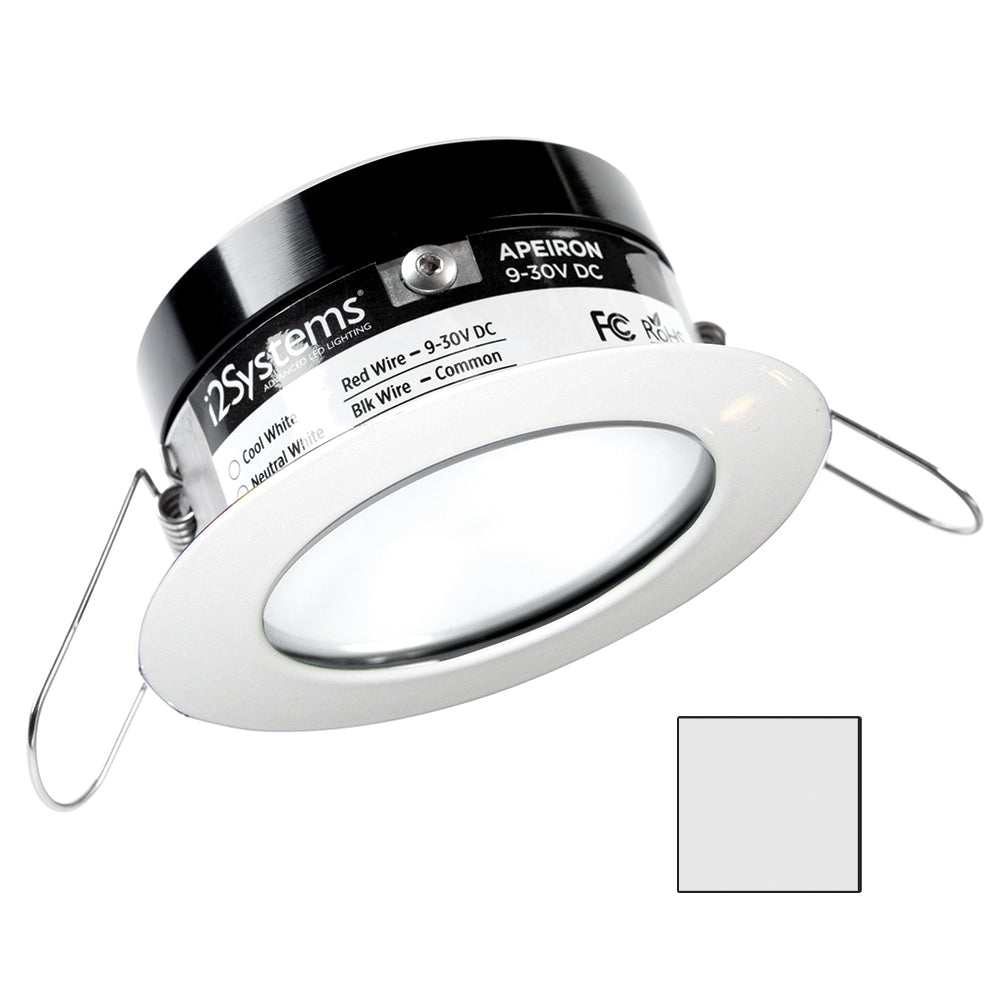 i2Systems Apeiron PRO A503 - 3W Spring Mount Light - Round - Cool White - White Finish | SendIt Sailing