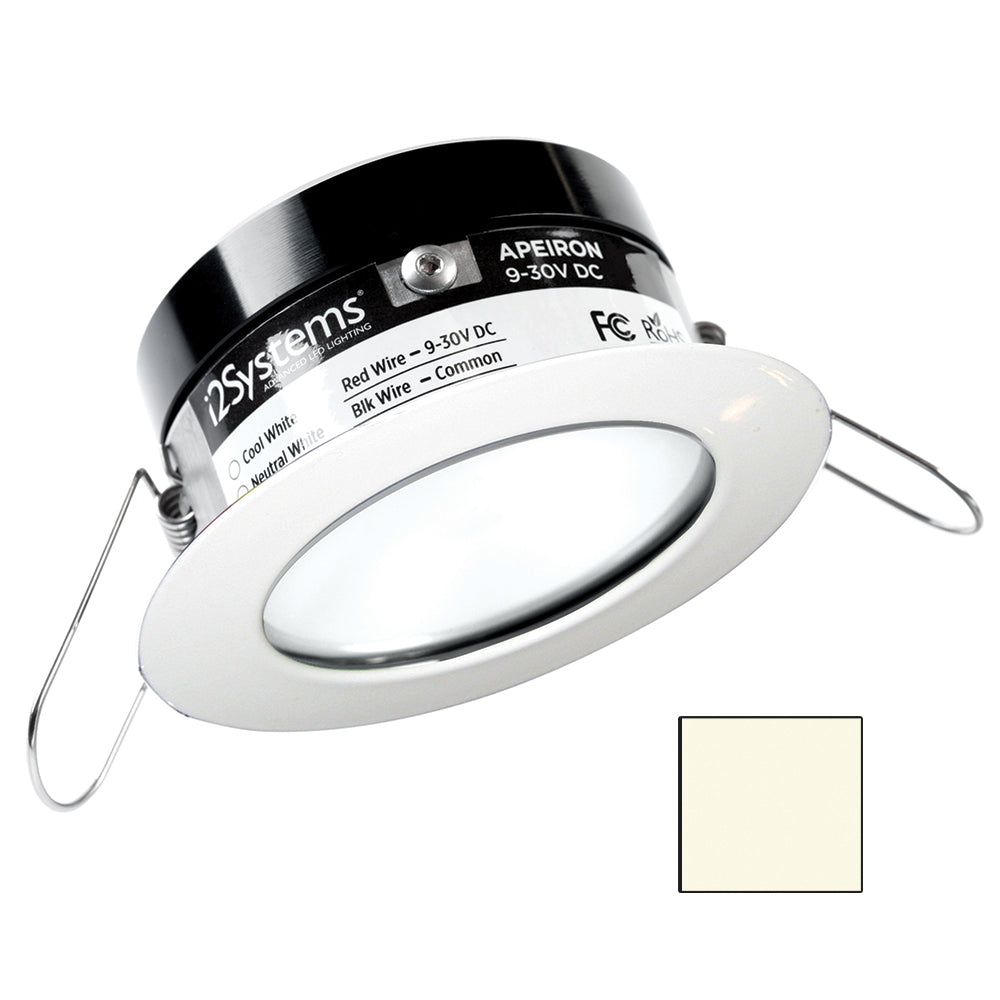 i2Systems Apeiron PRO A503 - 3W Spring Mount Light - Round - Neutral White - White Finish | SendIt Sailing