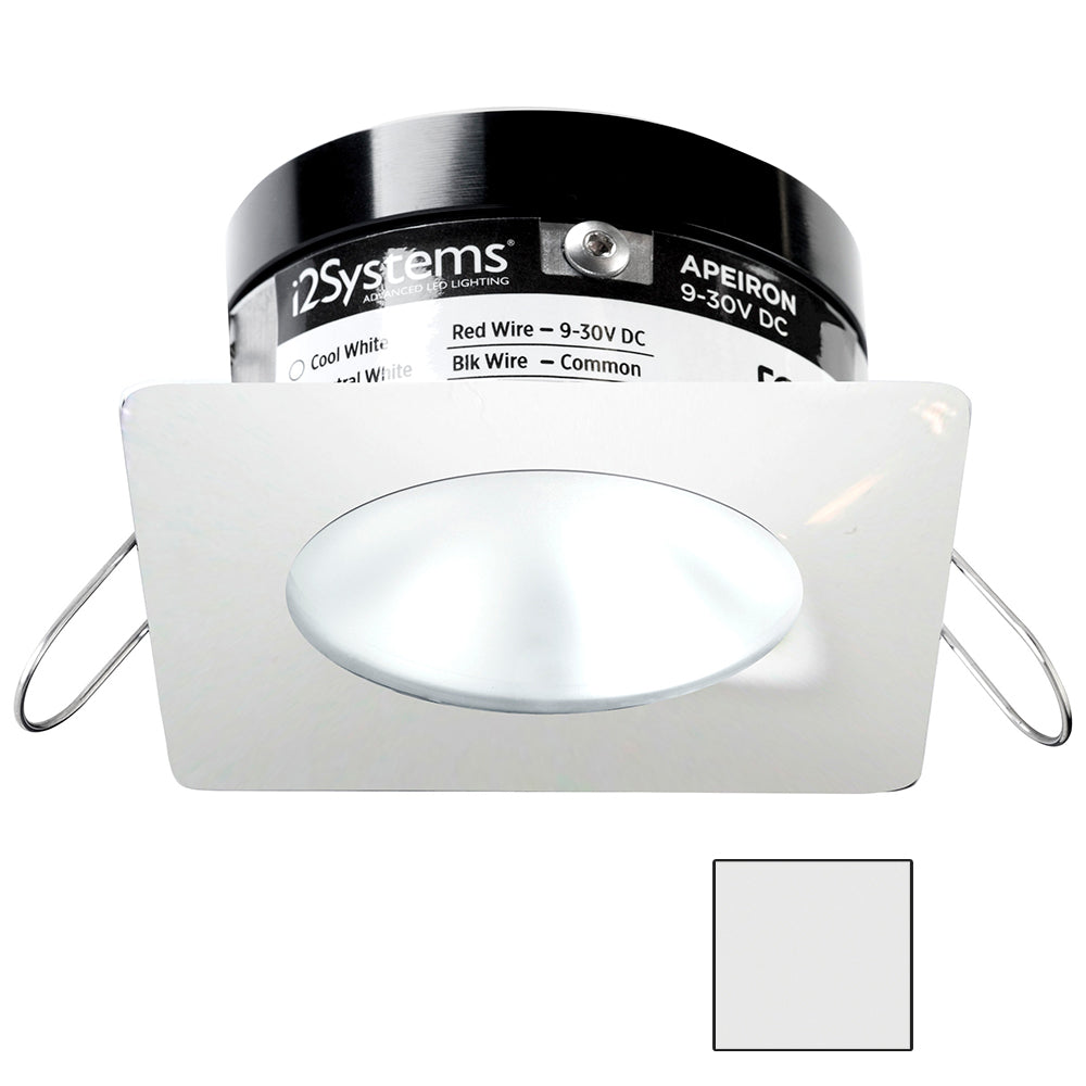 i2Systems Apeiron PRO A503 - 3W Spring Mount Light - Square/Round - Cool White - White Finish | SendIt Sailing