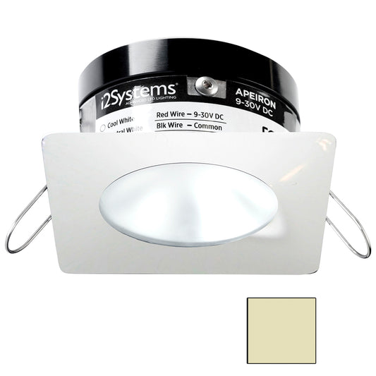 i2Systems Apeiron PRO A503 - 3W Spring Mount Light - Square/Round - Warm White - White Finish | SendIt Sailing