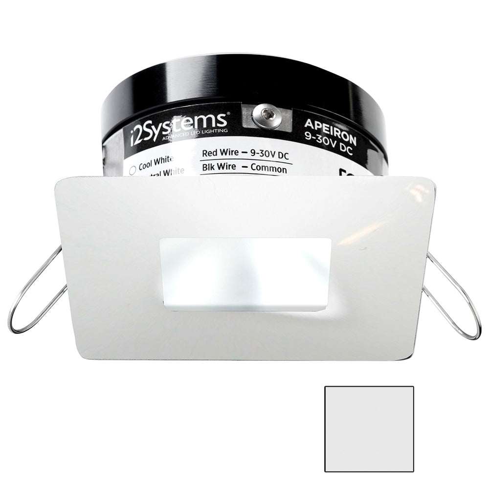 i2Systems Apeiron PRO A503 - 3W Spring Mount Light - Square/Square - Cool White - White Finish | SendIt Sailing