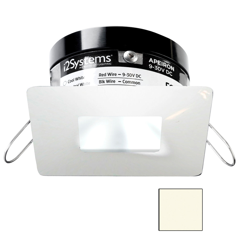 i2Systems Apeiron PRO A503 - 3W Spring Mount Light - Square/Square - Neutral White - White Finish | SendIt Sailing