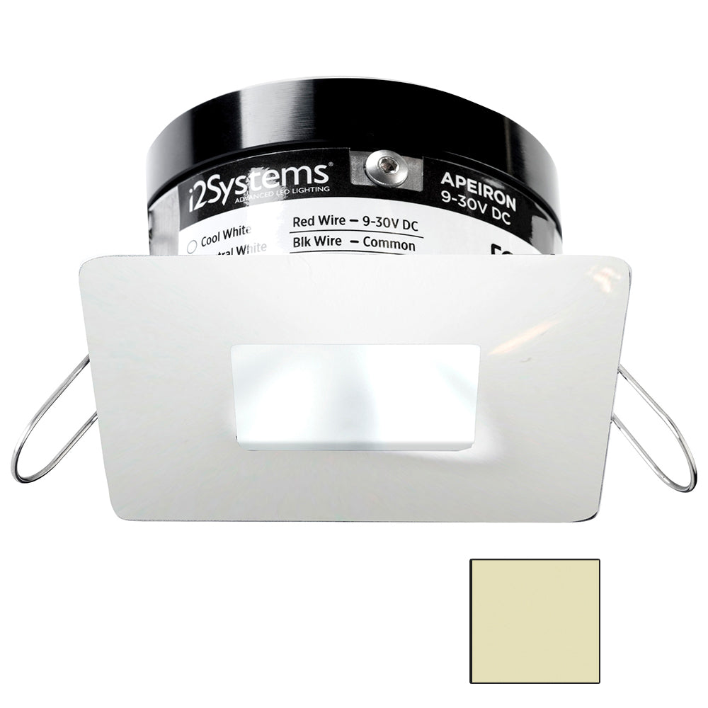 i2Systems Apeiron PRO A503 - 3W Spring Mount Light - Square/Square - Warm White - White Finish | SendIt Sailing