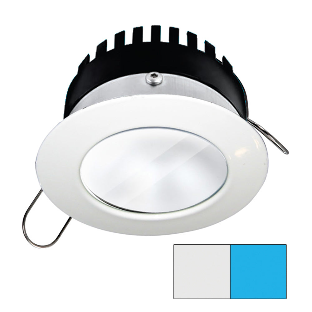 i2Systems Apeiron PRO A506 - 6W Spring Mount Light - Round - Cool White and Blue - White Finish | SendIt Sailing