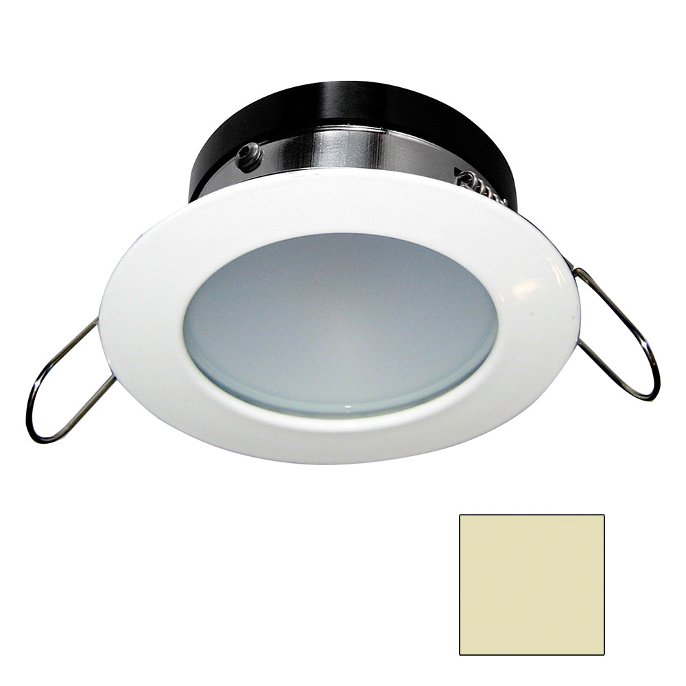 i2Systems Apeiron A1110Z - 4.5W Spring Mount Light - Round - Warm White - White Finish | SendIt Sailing