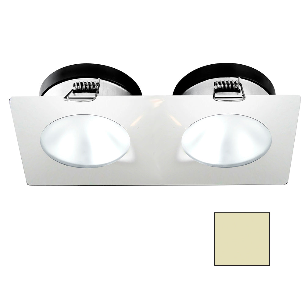 i2Systems Apeiron A1110Z - 4.5W Spring Mount Light - Double Round - Warm White - White Finish | SendIt Sailing