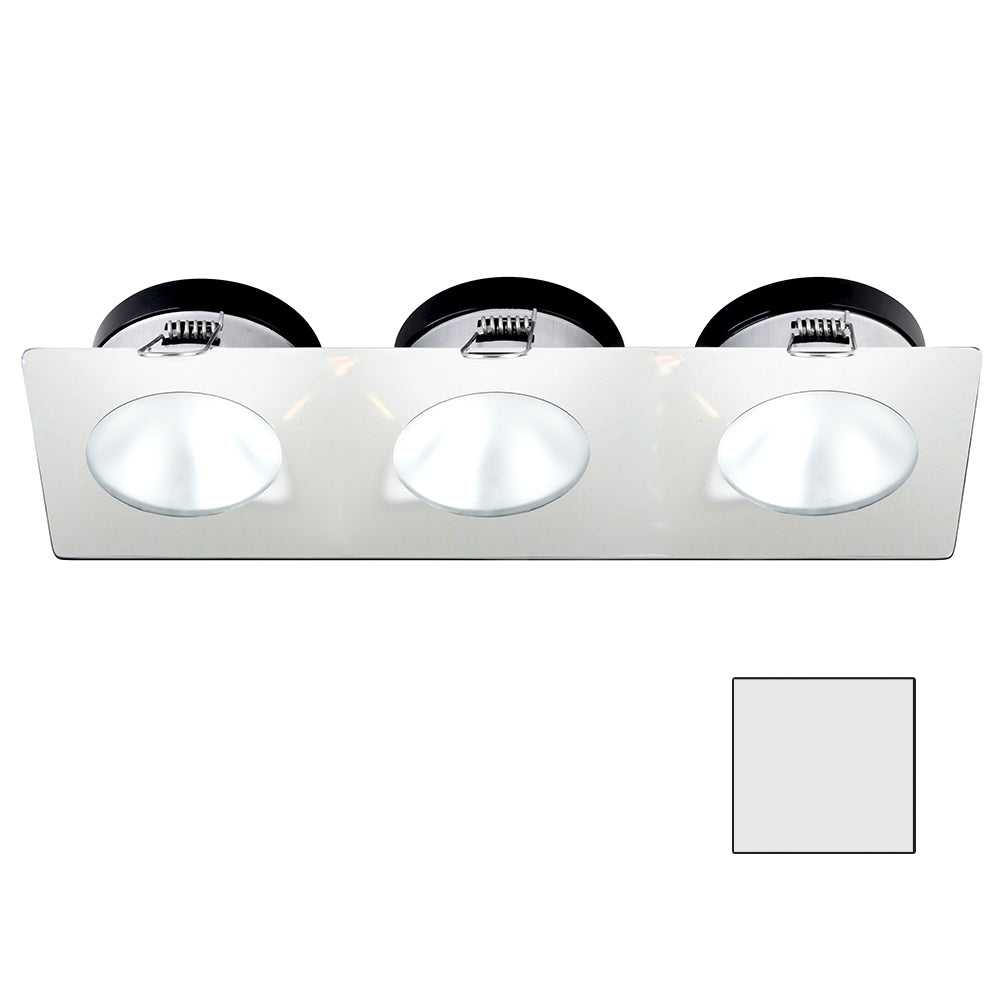 i2Systems Apeiron A1110Z - 4.5W Spring Mount Light - Triple Round - Cool White - White Finish | SendIt Sailing