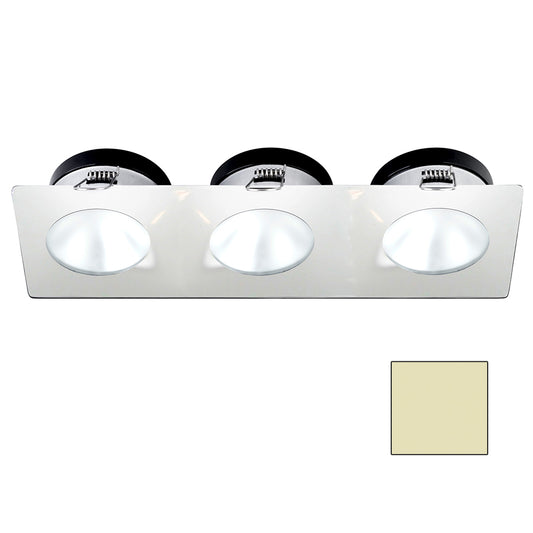 i2Systems Apeiron A1110Z - 4.5W Spring Mount Light - Triple Round - Warm White - White Finish | SendIt Sailing