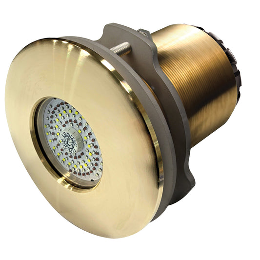 Lumitec SeaBlaze Typhoon Underwater Light - Bronze Thru-Hull - White/Blue - Flush Mount | SendIt Sailing