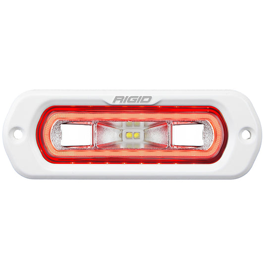 RIGID Industries SR-L Series Marine Spreader Light - White Flush Mount - White Light with Red Halo | SendIt Sailing