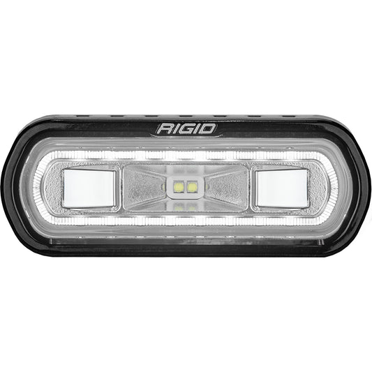 RIGID Industries SR-L Series Marine Spreader Light - Black Surface Mount - White Light with White Halo | SendIt Sailing