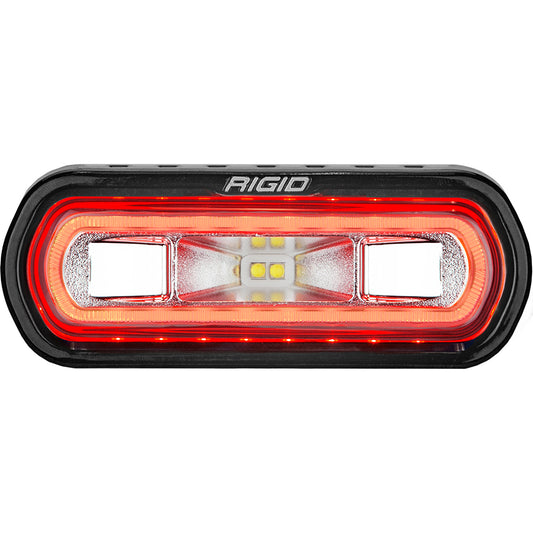 RIGID Industries SR-L Series Marine Spreader Light - Black Surface Mount - White Light with Red Halo | SendIt Sailing