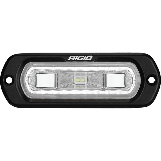 RIGID Industries SR-L Series Marine Spreader Light - Black Flush Mount - White Light with White Halo | SendIt Sailing