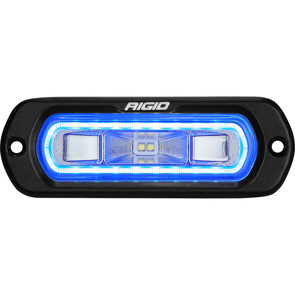 RIGID Industries SR-L Series Marine Spreader Light - Black Flush Mount - White Light with Blue Halo | SendIt Sailing