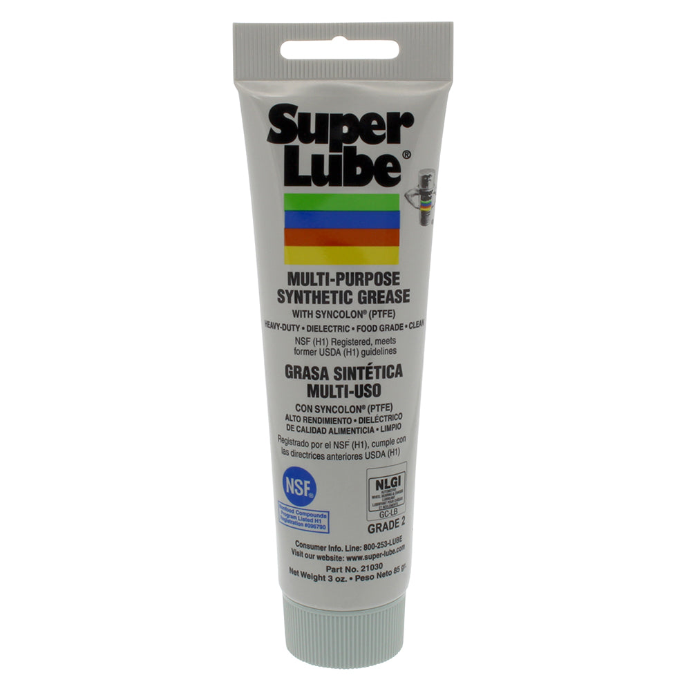 Super Lube Multi-Purpose Synthetic Grease with Syncolon (PTFE) - 3oz Tube | SendIt Sailing