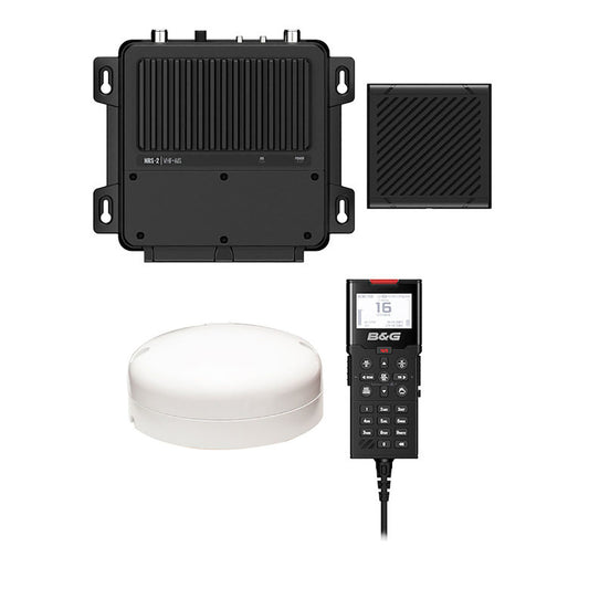 BandG V100-B Black Box VHF Radio with Built-In AIS Transmitter and Receiver and External GP-500 GPS Antenna | SendIt Sailing