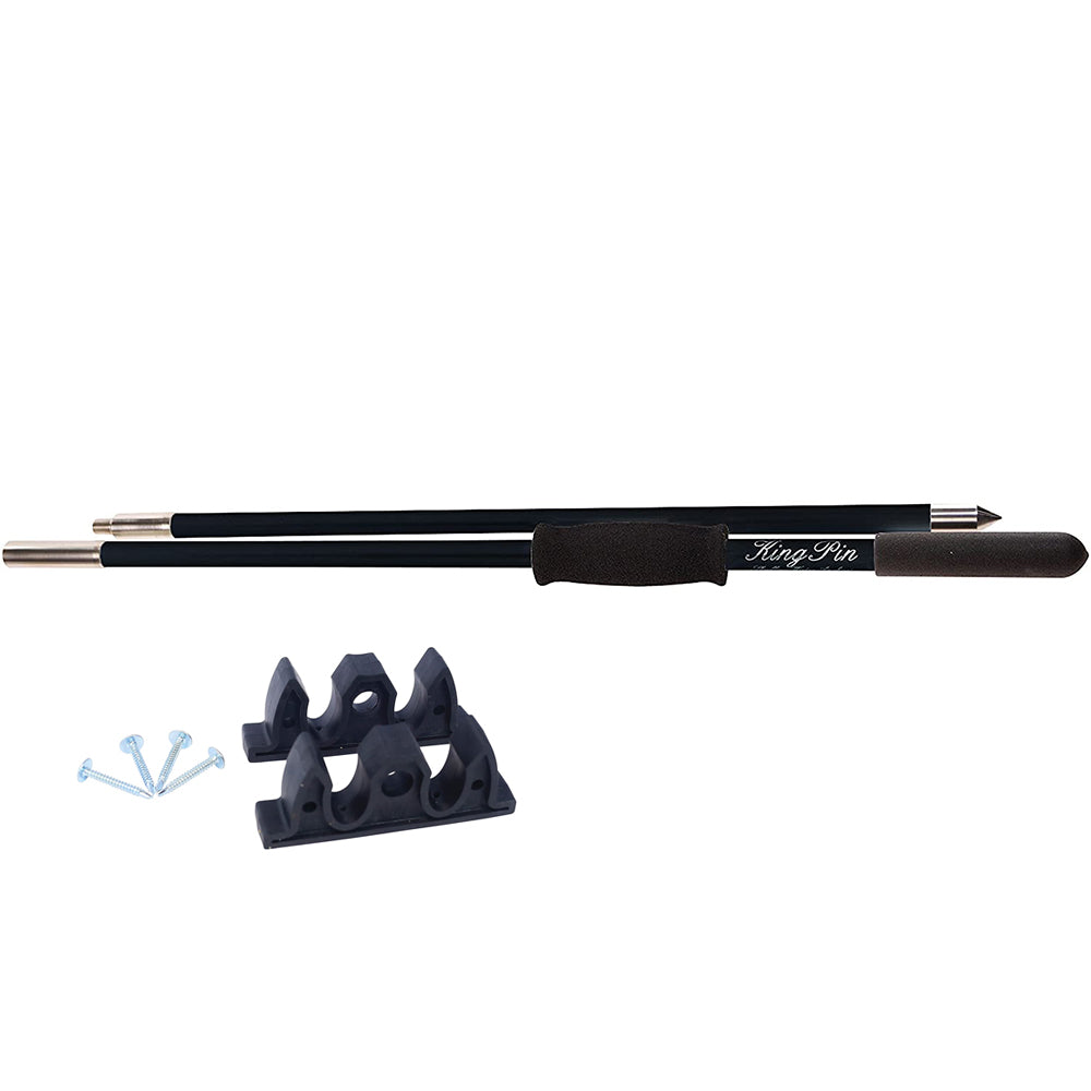 Panther 12ft  King Pin Anchor Pole - 2-Piece - Black | SendIt Sailing