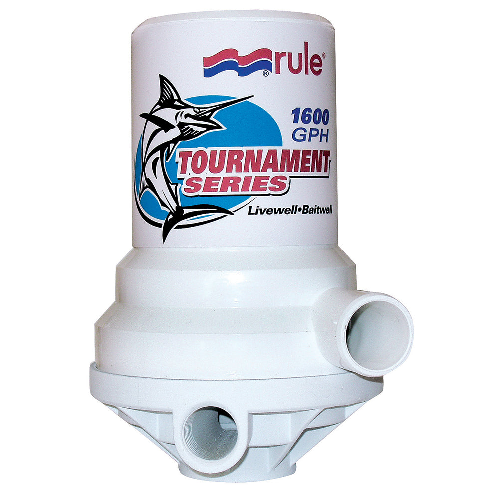 Rule Tournament Series 1600 GPH Livewell Pump Dual Port | SendIt Sailing