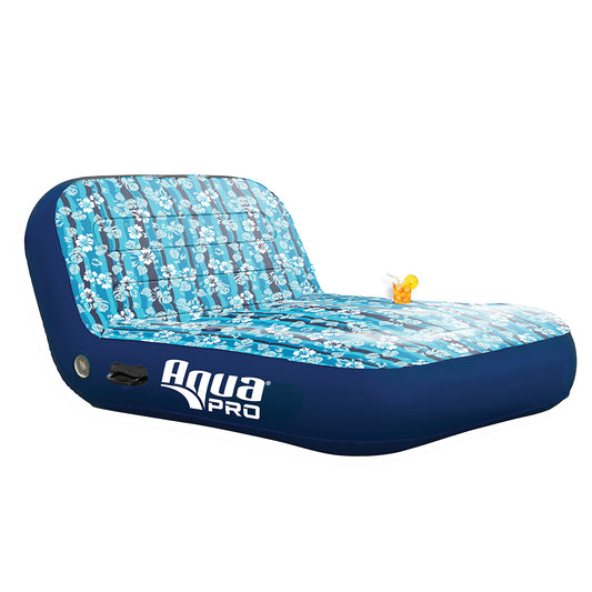 Aqua Leisure Ultra Cushioned Comfort Lounge Hawaiian Wave Print - 2-Person | SendIt Sailing