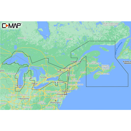 C-MAP M-NA-Y201-MS Great Lakes To Nova Scotia REVEAL Coastal Chart | SendIt Sailing
