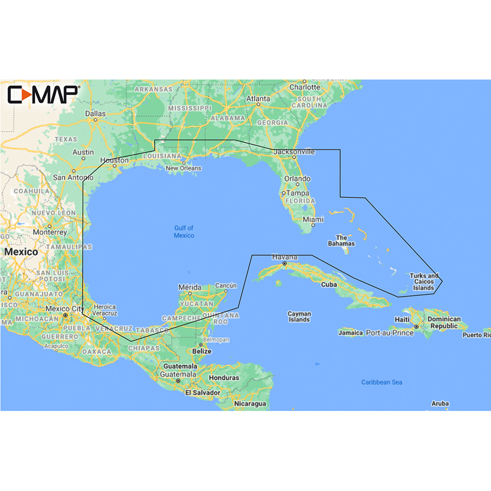 C-MAP M-NA-Y204-MS Gulf of Mexico to Bahamas REVEAL Coastal Chart | SendIt Sailing