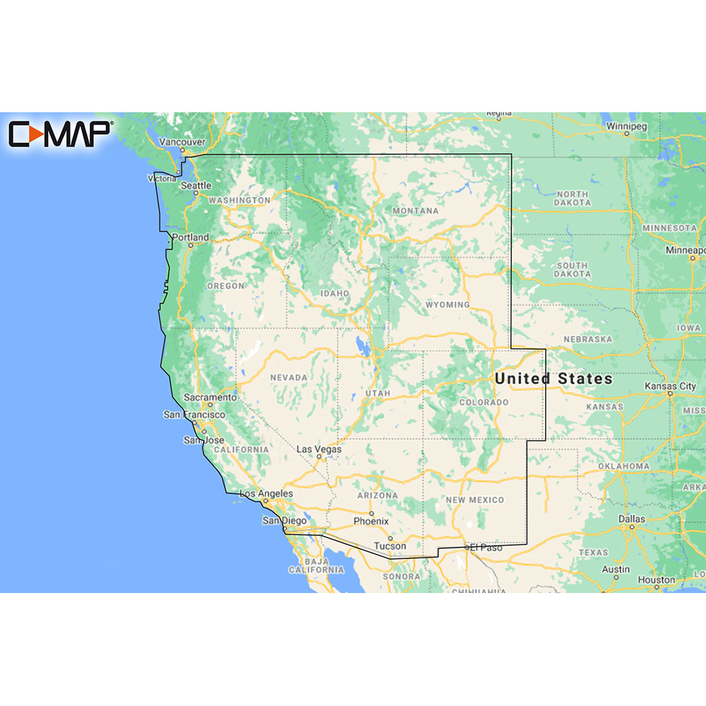 C-MAP M-NA-Y211-MS US Lakes West REVEAL Inland Chart | SendIt Sailing