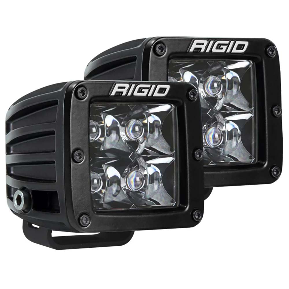 RIGID Industries D-Series Pro Dually Spot Surface Mount Pair - Midnight Edition | SendIt Sailing