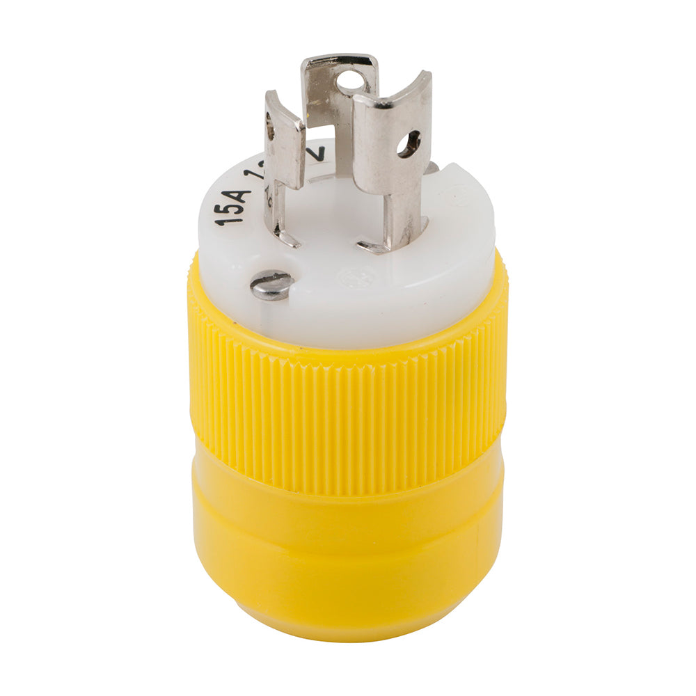 Marinco Locking Plug - 15A, 125V - Yellow | SendIt Sailing