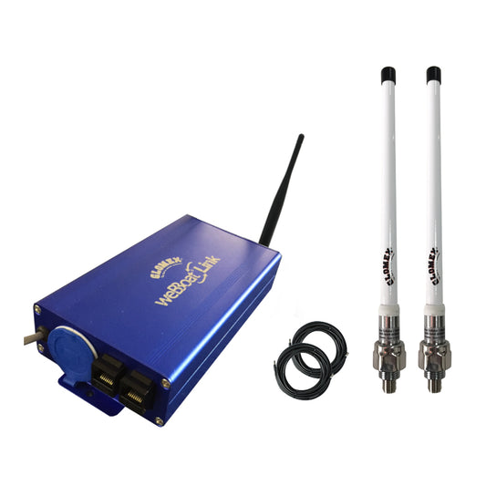 Glomex WeBBoat Link Ext Single SIM 4G/WiFi Indoor Unit Coastal and Ocean Internet System - Extended Range Kit for North America | SendIt Sailing