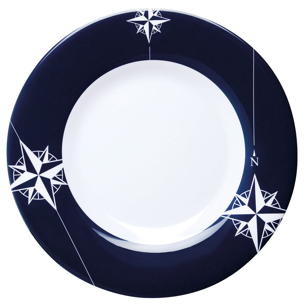 Marine Business Melamine Non-Slip, Flat, Round Dinner Plate - Northwind - 10in Set of 6 | SendIt Sailing