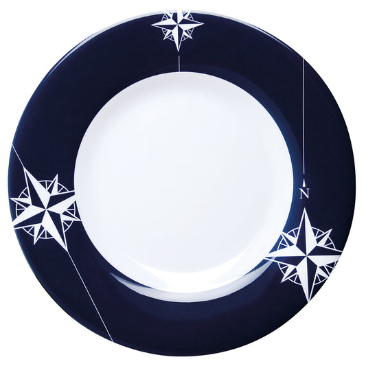 Marine Business Melamine Non-Slip, Flat, Round Dinner Plate - Northwind - 10in Set of 6 | SendIt Sailing
