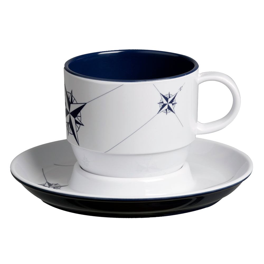 Marine Business Melamine Tea Cup and Plate Breakfast Set - Northwind - Set of 6 | SendIt Sailing