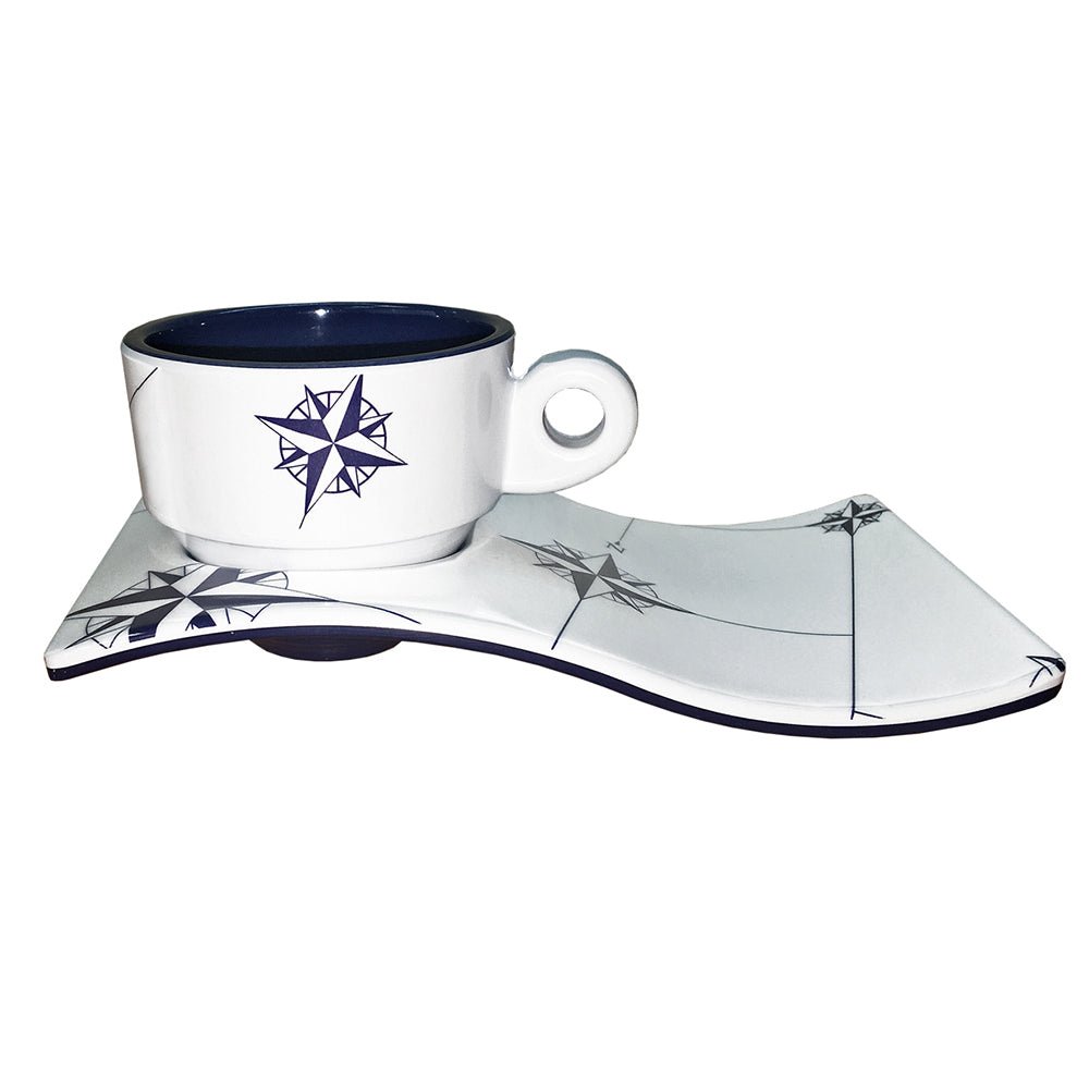 Marine Business Melamine Espresso Cup and Plate Coffee Set - Northwind - Set of 6 | SendIt Sailing