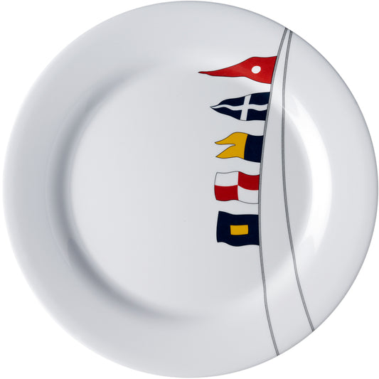 Marine Business Melamine Non-Slip, Flat, Round Dinner Plate - Regata - 10in Set of 6 | SendIt Sailing