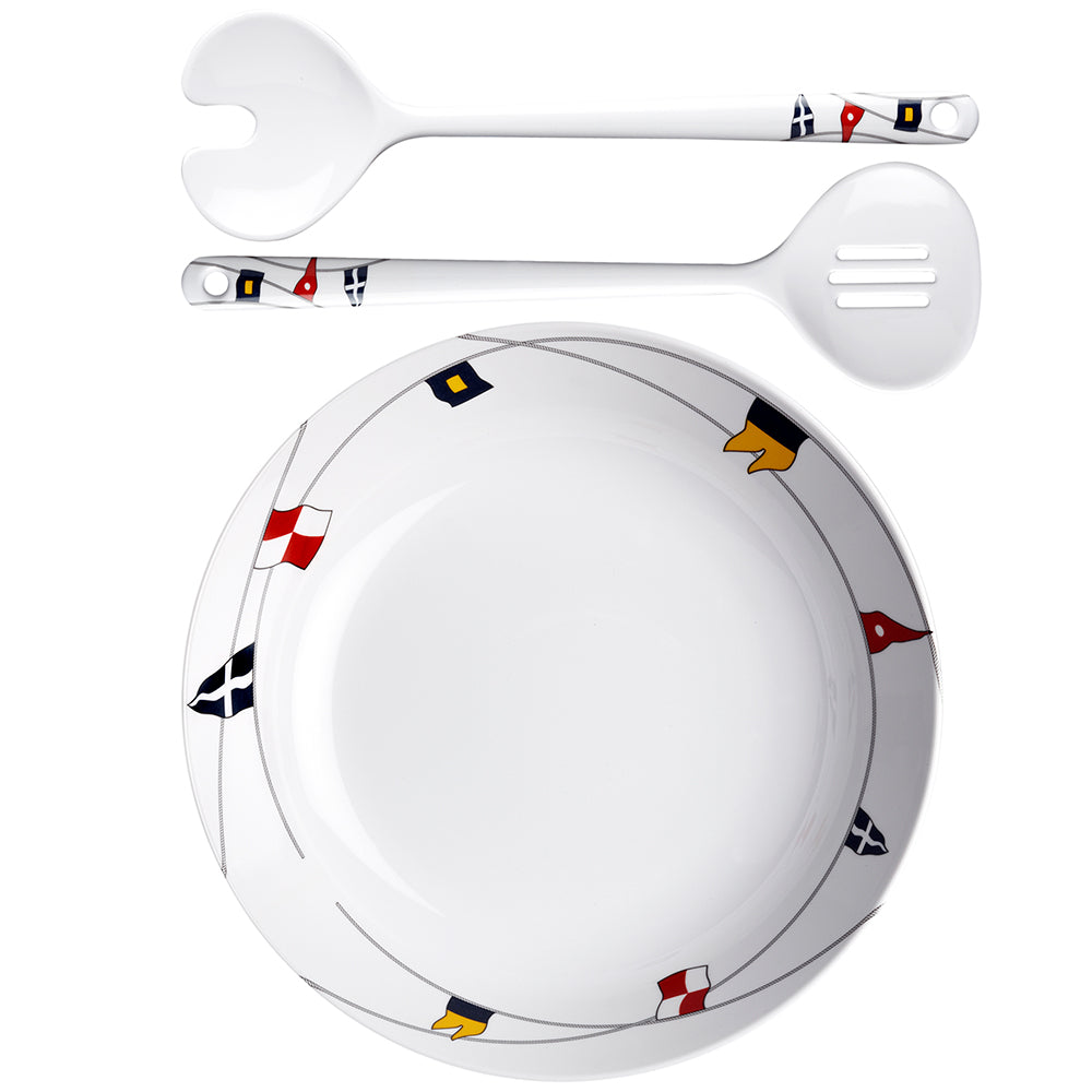 Marine Business Melamine Salad Bowl and Servers - Regata | SendIt Sailing