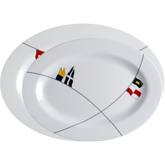 Marine Business Melamine Oval Serving Platters Set - Regata - Set of 2 | SendIt Sailing