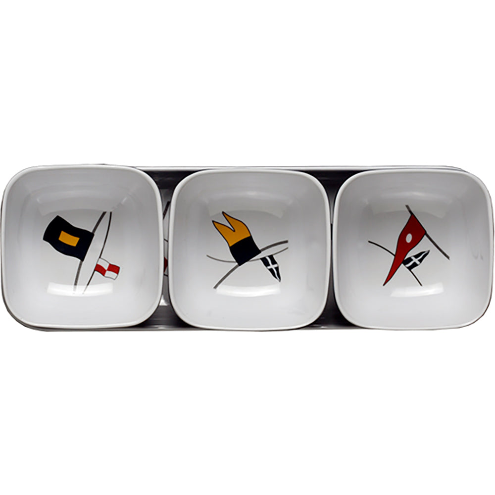 Marine Business Melamine Snack Set - Regata - Set of 4 | SendIt Sailing