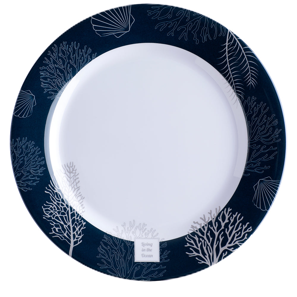 Marine Business Melamine Flat, Round Dinner Plate - Living - 10in Set of 6 | SendIt Sailing