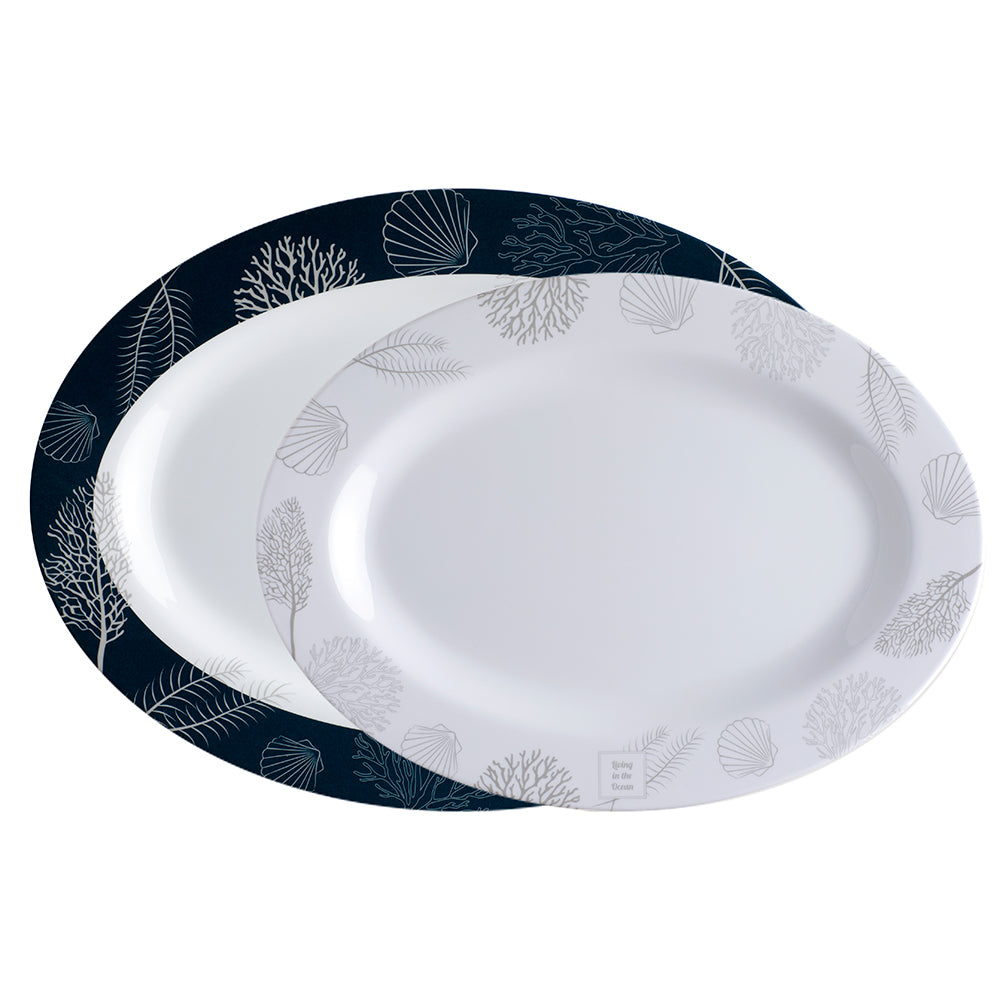 Marine Business Melamine Oval Serving Platters Set - Living - Set of 2 | SendIt Sailing