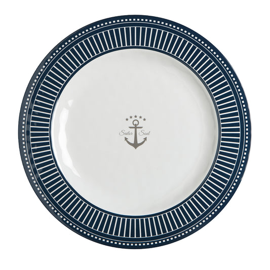 Marine Business Melamine Flat, Round Dinner Plate - Sailor Soul - 10in Set of 6 | SendIt Sailing