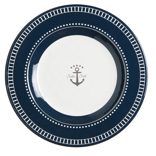 Marine Business Melamine Round Dessert Plate - Sailor Soul - 7in Set of 6 | SendIt Sailing